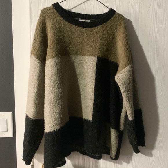 Oak & Fort Colour Block Sweater - Picture 1 of 3